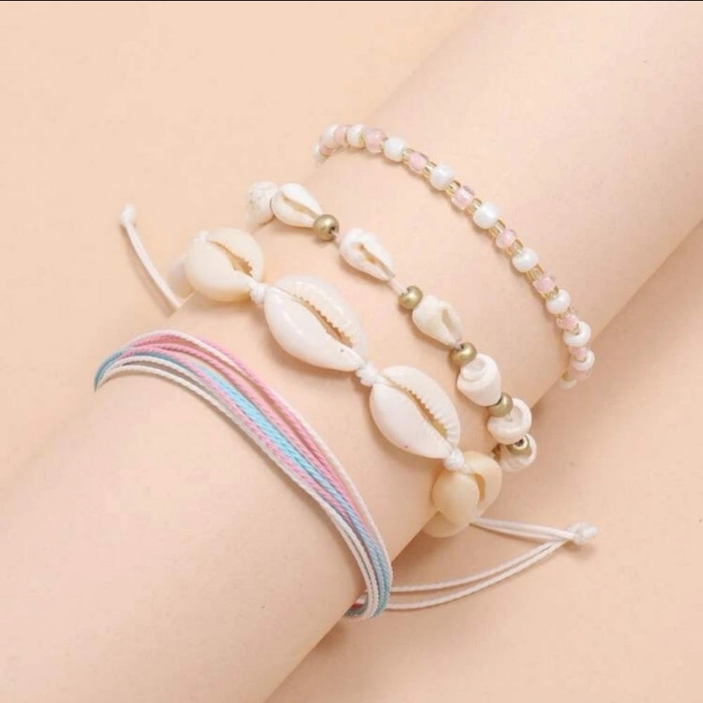 🐚Beachy, shell bracelet stack - Picture 2 of 4